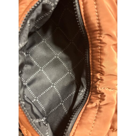 Steve Madden Quilted Nylon Mini Backpack – Rust/Peach – SM Logo - Picture 8 of 10